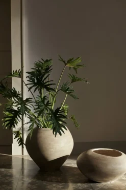 ferm LIVING Dodu kruka, låg, brun