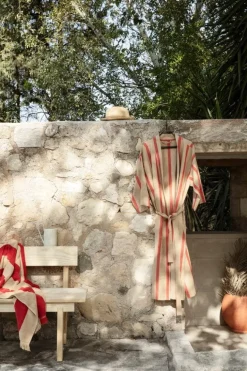 ferm LIVING Field morgonrock, kamel - röd