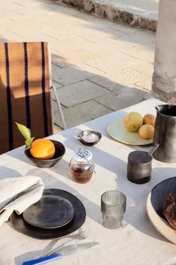 ferm LIVING Flow syltburk med sked, svart