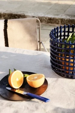 ferm LIVING Flow tallrik, liten, svart