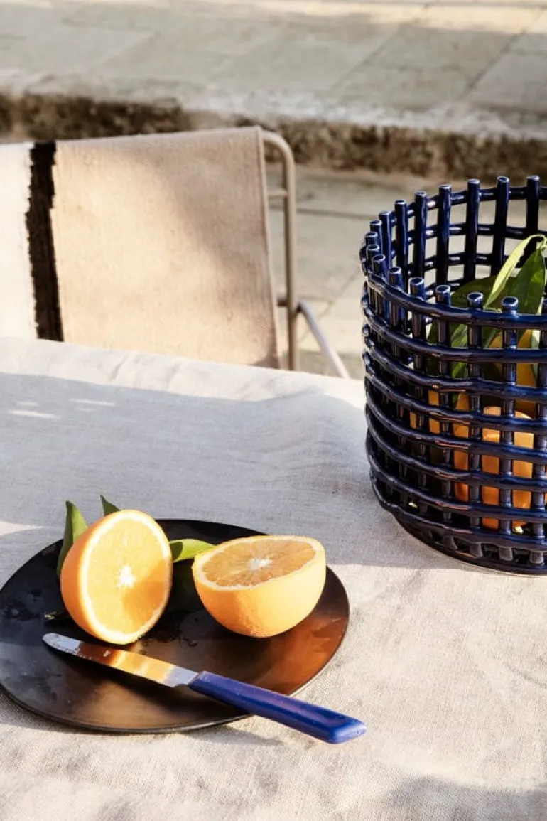 ferm LIVING Flow tallrik, liten, svart