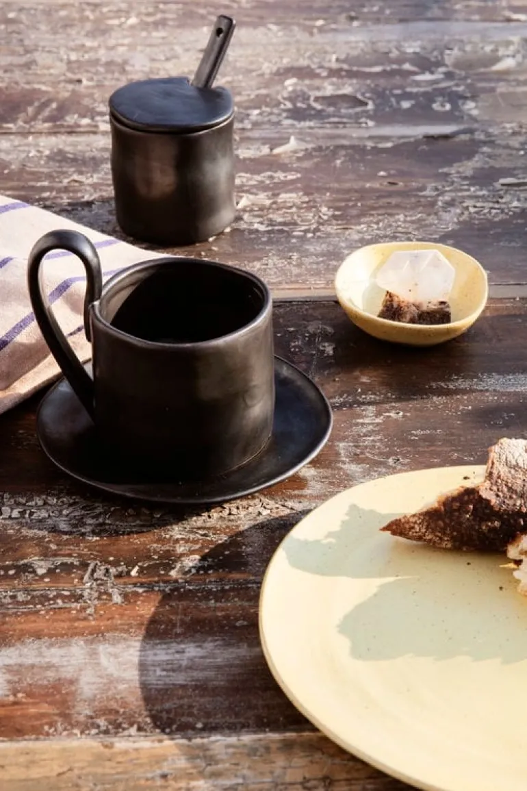 ferm LIVING Flow tallrik, liten, svart