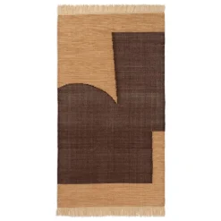 ferm LIVING Forene matta, 80 x 140 cm, mellanbrun – chokladbrun