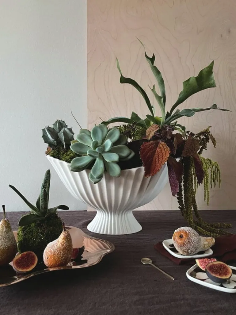 ferm LIVING Fountain mittpunkt, off white