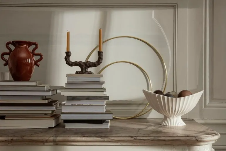 ferm LIVING Fountain mittpunkt, off white