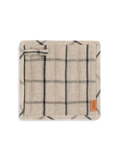 ferm LIVING Hale grytlapp, 2-pack, sand - svart