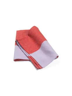 ferm LIVING Hale kökshandduk, röd - lila