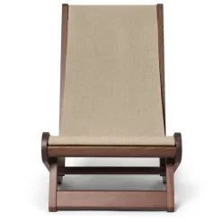 ferm LIVING Hemi fåtölj, mörkbetsad bok - naturligt linne