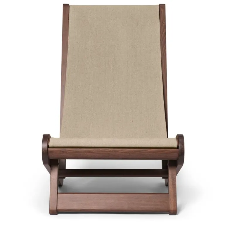 ferm LIVING Hemi fåtölj, mörkbetsad bok - naturligt linne