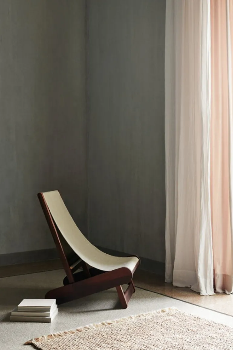 ferm LIVING Hemi fåtölj, mörkbetsad bok - naturligt linne