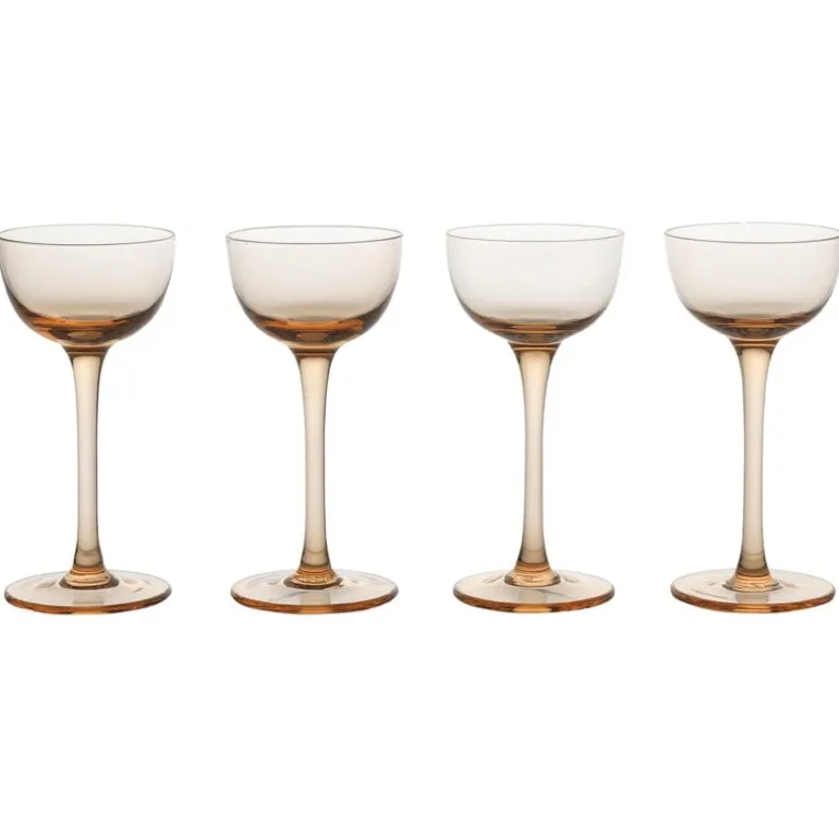 ferm LIVING Host likörglas, 4-pack, blush