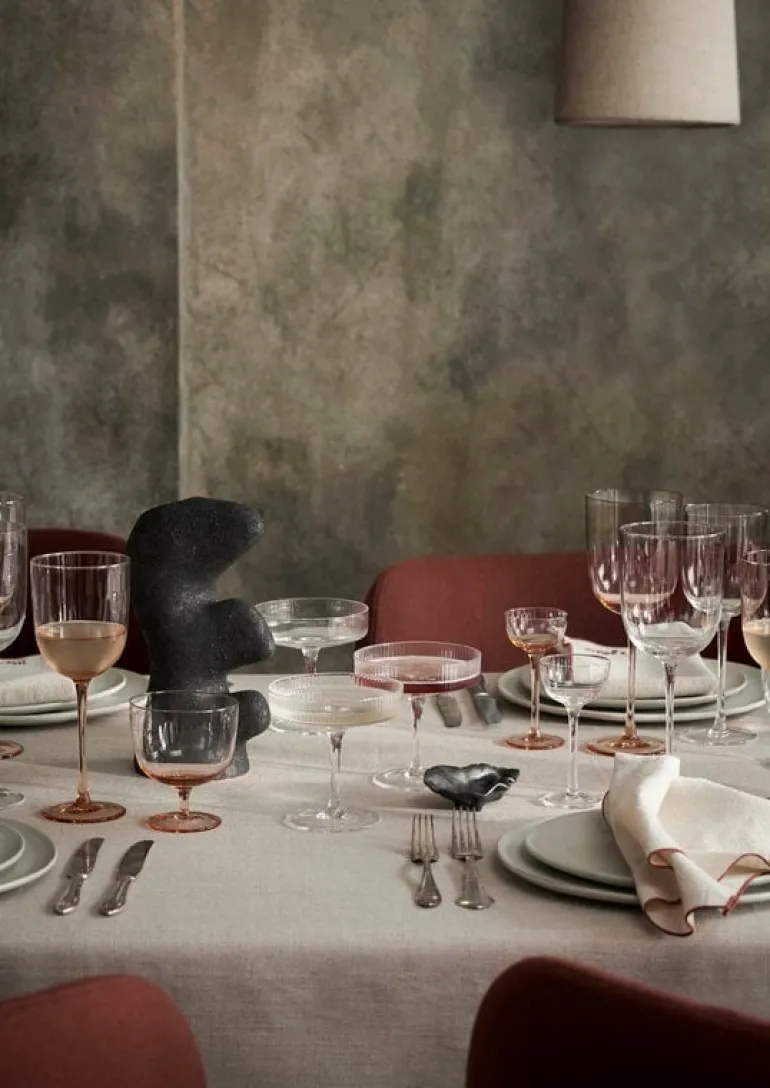 ferm LIVING Host likörglas, 4-pack, blush