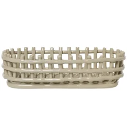 ferm LIVING Keramikkorg, oval, kashmir