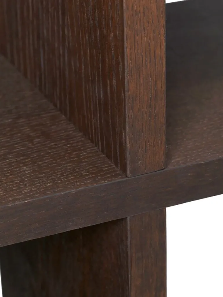ferm LIVING Kona bokhylla 3x2, mörk betsad ek