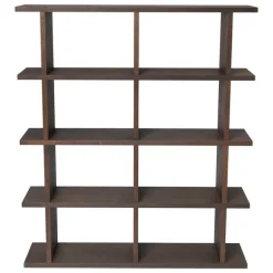 ferm LIVING Kona bokhylla 2x4, mörk betsad ek