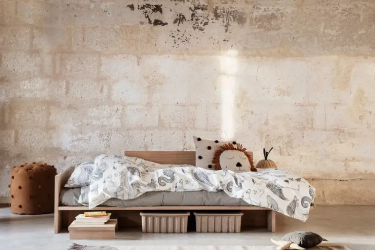 ferm LIVING Kona säng, naturlig ek