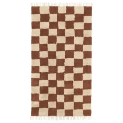 ferm LIVING Mara Washable matta, 150 x 80 cm, rost - varm sand