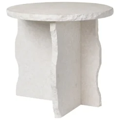 ferm LIVING Mineral skulptural sidobord, Bianco Curia marmor