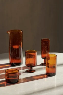 ferm LIVING Oli glas, högt, 22 cl, bärnsten