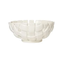 ferm LIVING Plait skål, 24 cm, offwhite