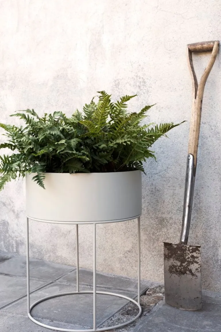 ferm LIVING Plant Box blomlåda, rund, cashmere
