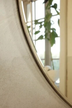 ferm LIVING Pond spegel, XL, mörk krom