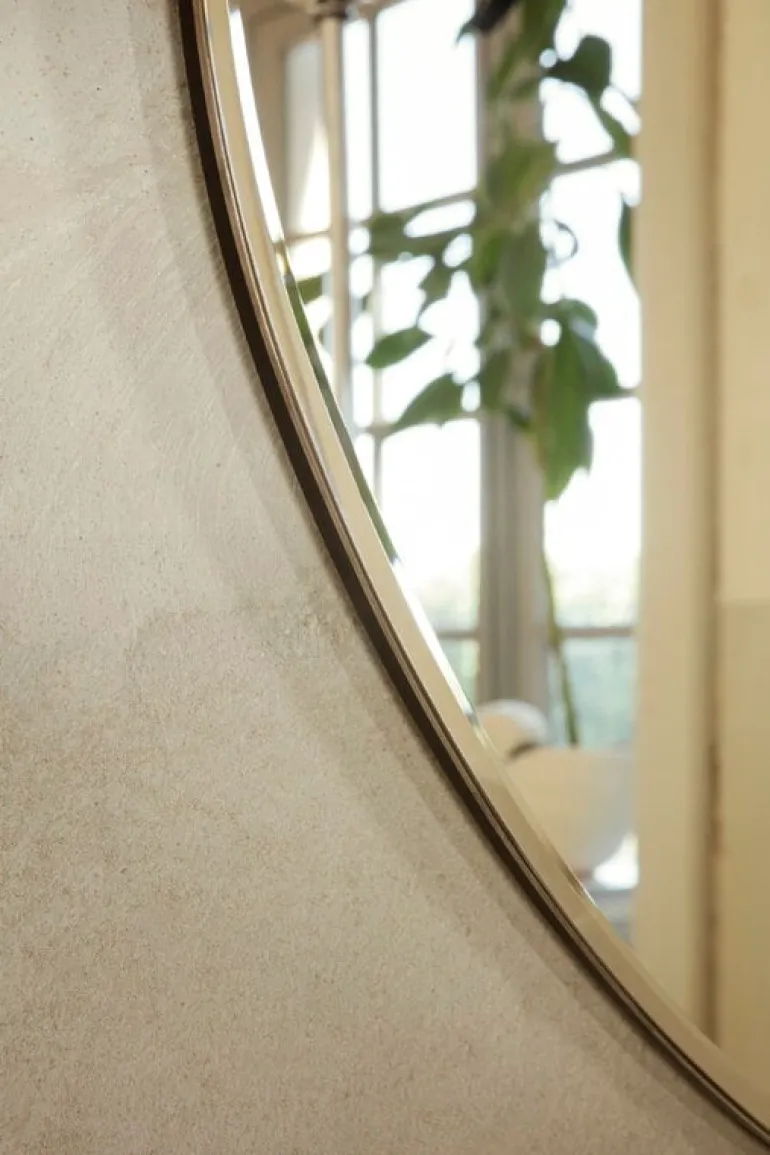 ferm LIVING Pond spegel, XL, mörk krom