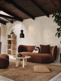 ferm LIVING Pose kuddfodral, 50 x 50 cm, kaffe - ofärgad