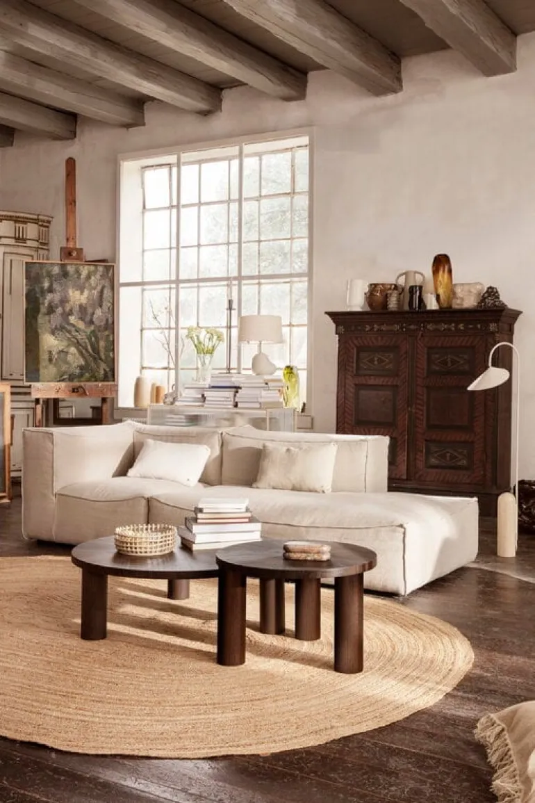 ferm LIVING Post soffbord, S, rökt ek, stjärna