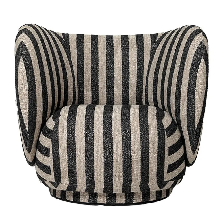 ferm LIVING Rico fåtölj, sand - svart, Louisiana