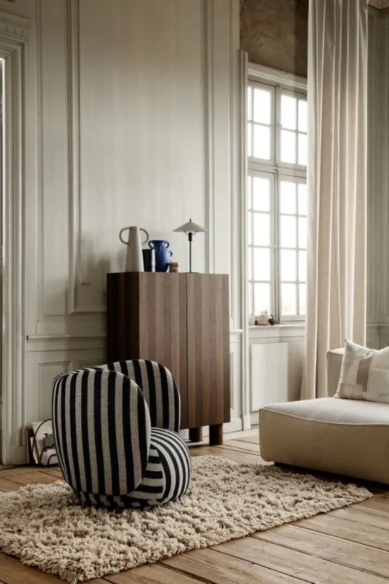 ferm LIVING Rico fåtölj, sand - svart, Louisiana