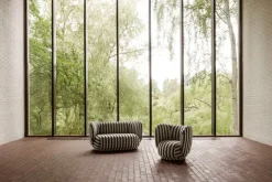 ferm LIVING Rico 2-sitssoffa, sand - svart, Louisiana