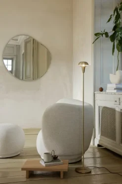 ferm LIVING Rico sittpuff/fotpall, naturvit bouclé