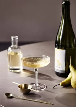 ferm LIVING Ripple champagneglas, 2-pack, ofärgad