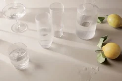 ferm LIVING Ripple glas, 4-pack, ofärgad