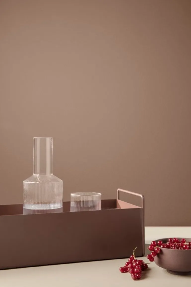 ferm LIVING Ripple glas, 4-pack, ofärgad