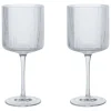ferm LIVING Ripple rödvinsglas, 2-pack, klarglas