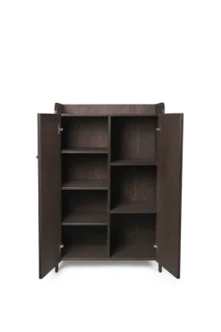 ferm LIVING Sill skåp, lågt, mörkbetsad ek