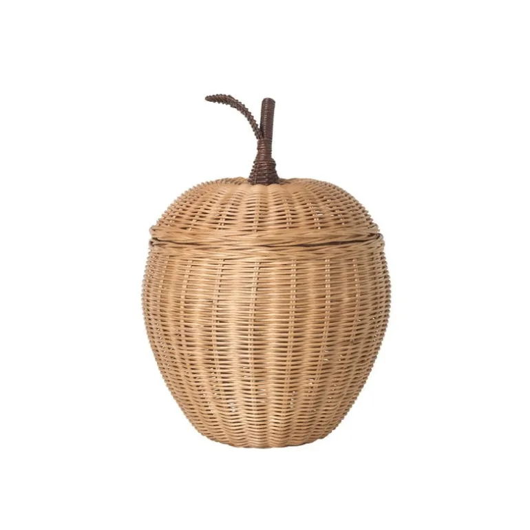 ferm LIVING Small Apple flätad korg