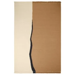ferm LIVING Soil Kelim-matta, 200 x 300 cm, mörk sand - naturvit