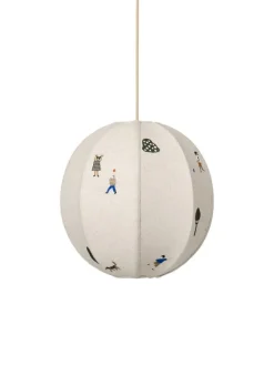 ferm LIVING The Park broderad lampskärm, off-white