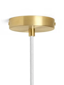 ferm LIVING Vuelta hänglampa, 100 cm, vit - mässing