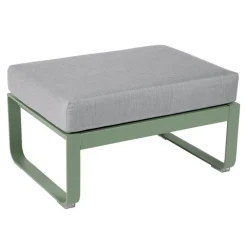 Fermob Bellevie ottoman för 1 person, kaktus - flanellgrå