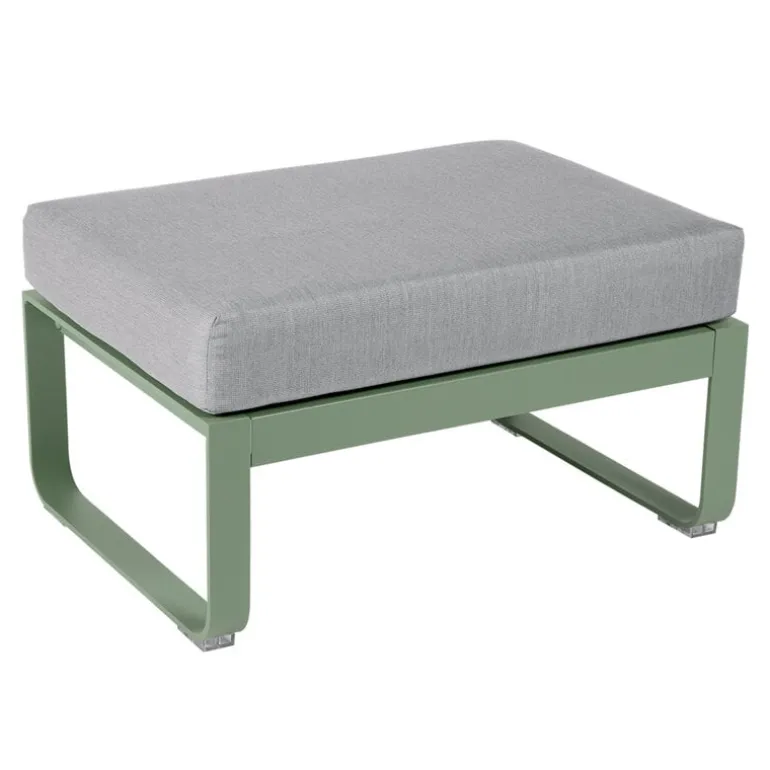 Fermob Bellevie ottoman för 1 person, kaktus - flanellgrå