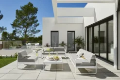 Fermob Bellevie 2-sitsig soffa, kaktus - flanellgrå