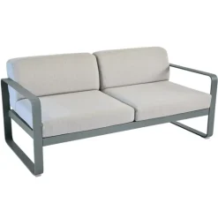 Fermob Bellevie 2-sitsig soffa, stormgrå - flanellgrå