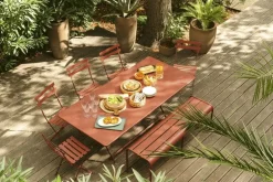 Fermob Luxembourg bänk, 145 cm, röd ockra