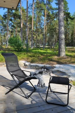 Fiam Chico Outdoor fotpall, svart