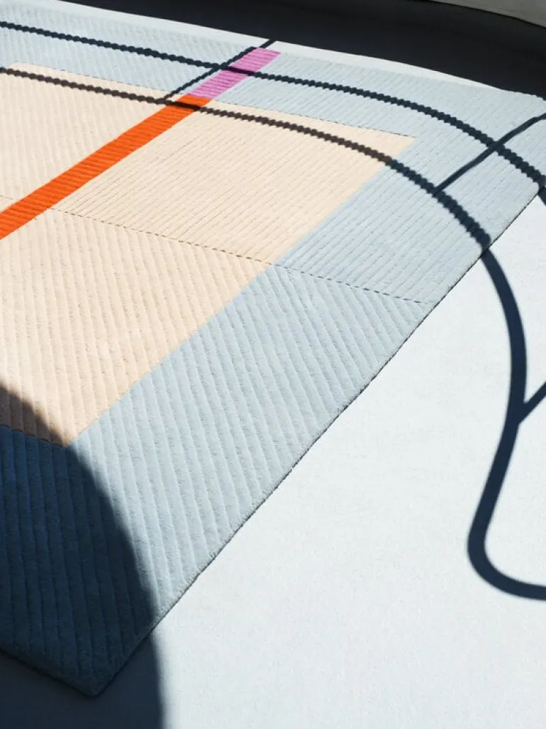 Finarte Akaatti matta, beige - ljusblå