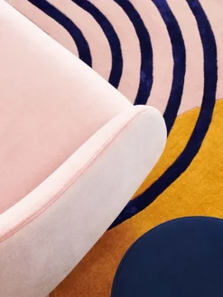 Finarte Atrium matta, rosa - guld